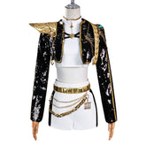 Kpop Demon Hunters Rumi Cosplay Costume Golden Black Golden Dance Halloween Suit ACcosplay